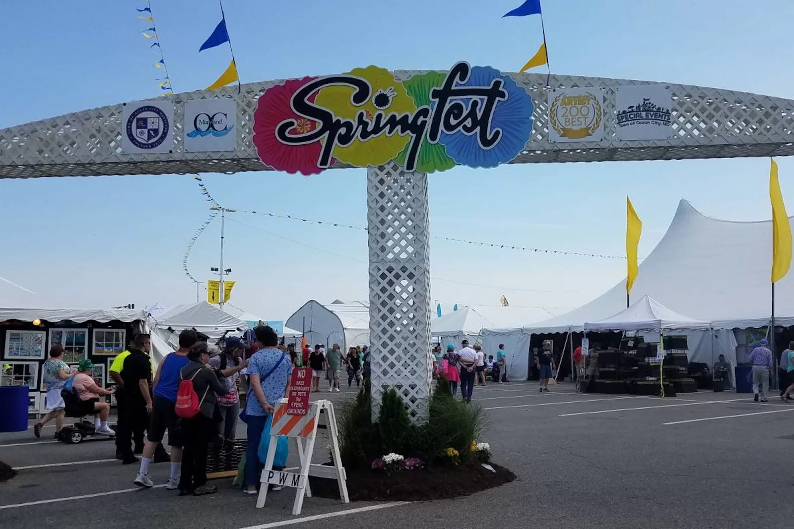 The welcome banner at Springfest in Ocean City, Maryland