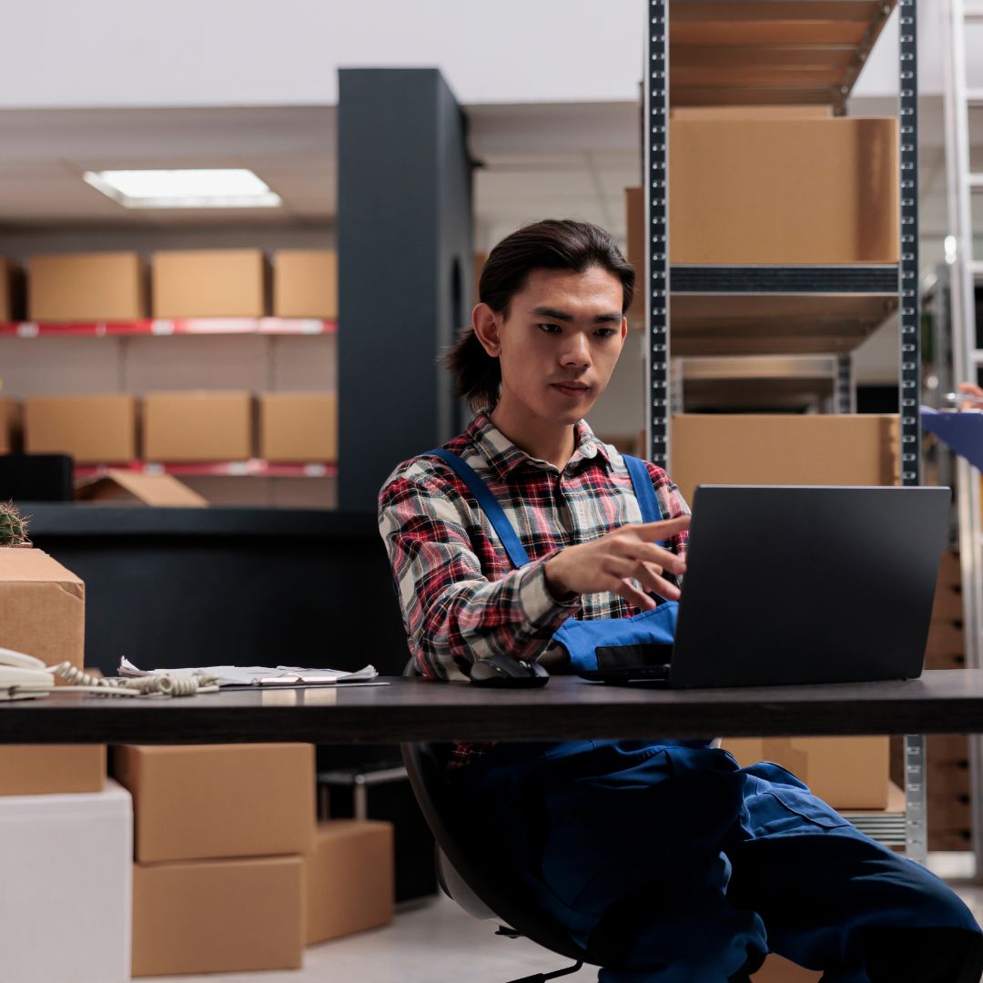 autistic high-school leaver at work
